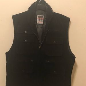 Suede Black Utilitarian Vest